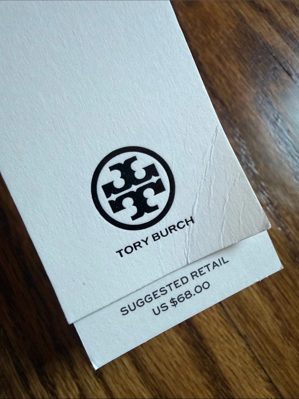 Tory Burch White Baseball Cap with Navy Chevron Patch